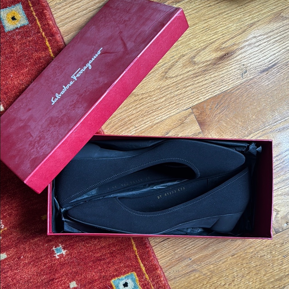 Salvatore Ferragamo Women's Black Wedge Heel